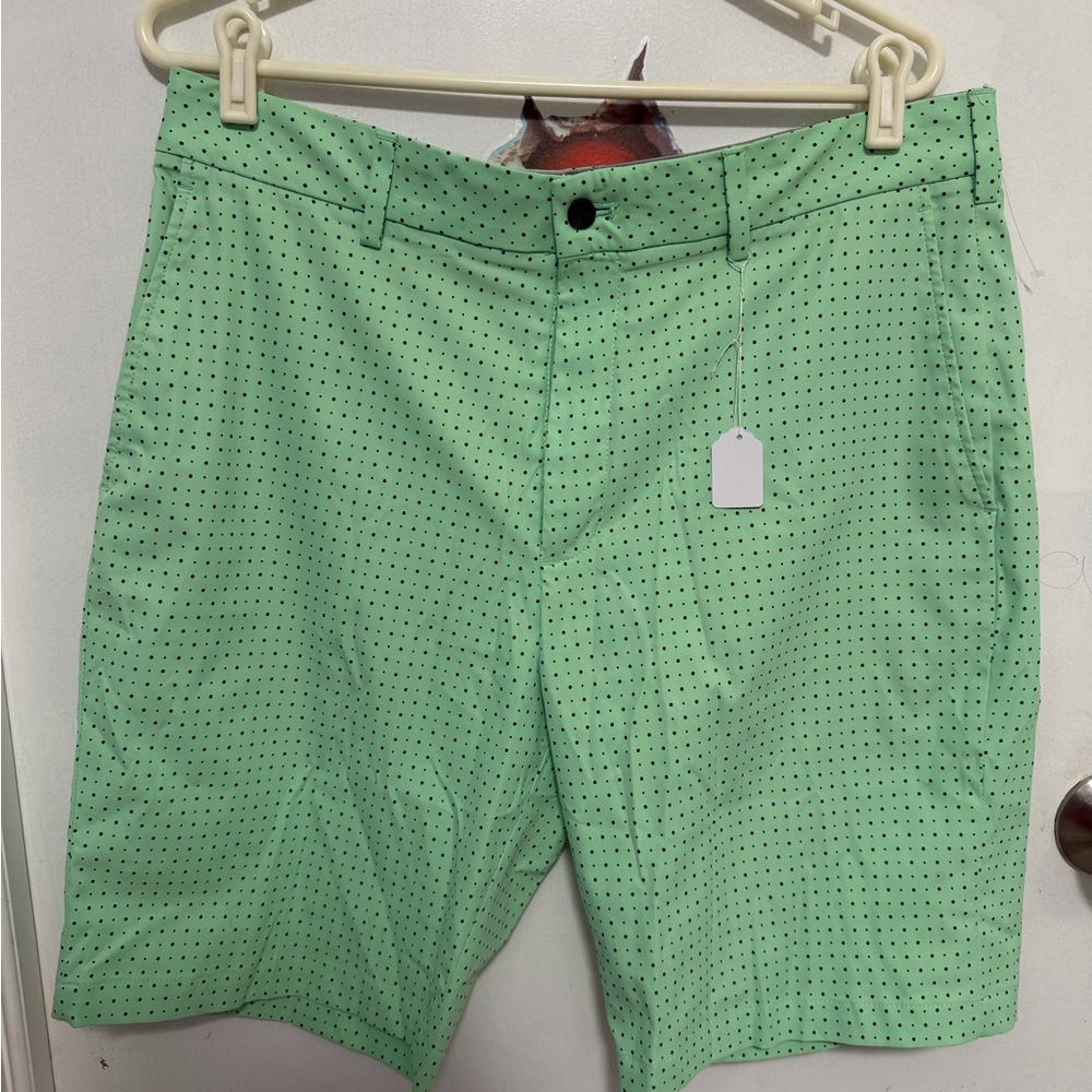 Walter Hagen Mint Green Dotted Men's Shorts